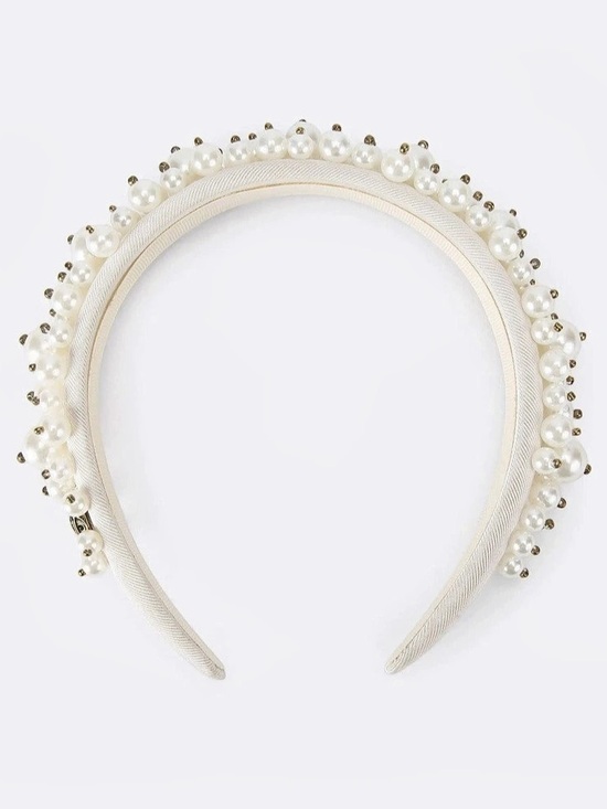 Kurt Geiger Accessories - Kurt Geiger London Small Eagle Headband White & Gold
